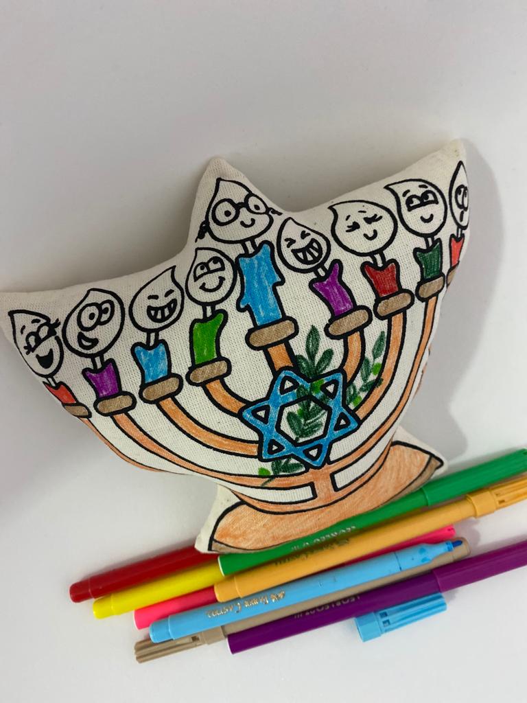 Hannukah Menorah for Kids to Color