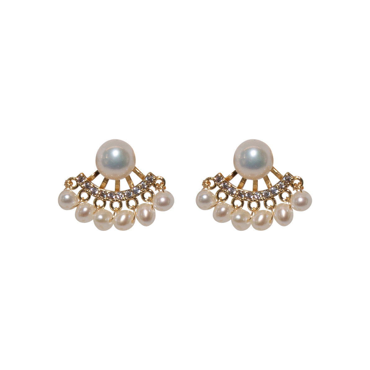 Princess Jacket Pearl Studs