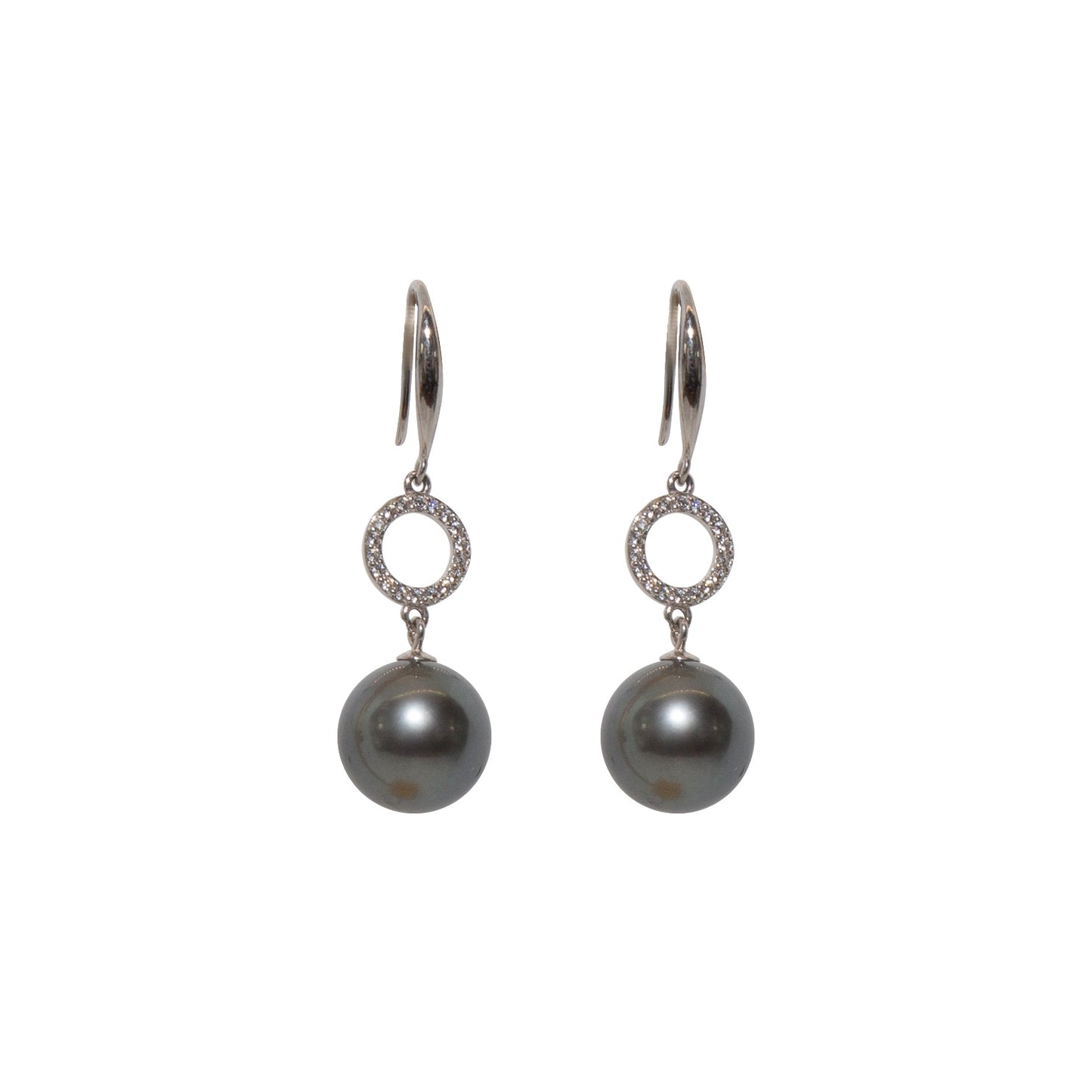 Silver Moonlit Tahitian Treasures Earrings