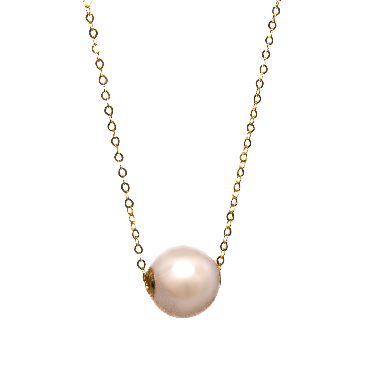 Single Pearl Serenade Gold Necklace