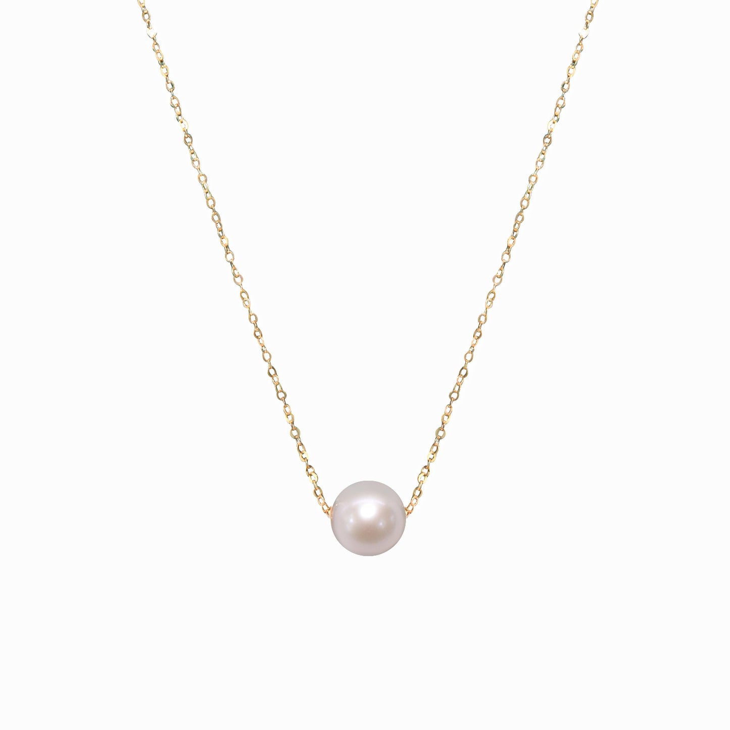 Golden Single Pearl Necklace