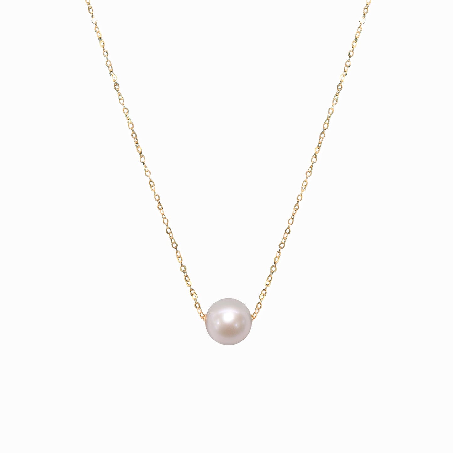 18K Gold Pearl Necklace 6-7mm