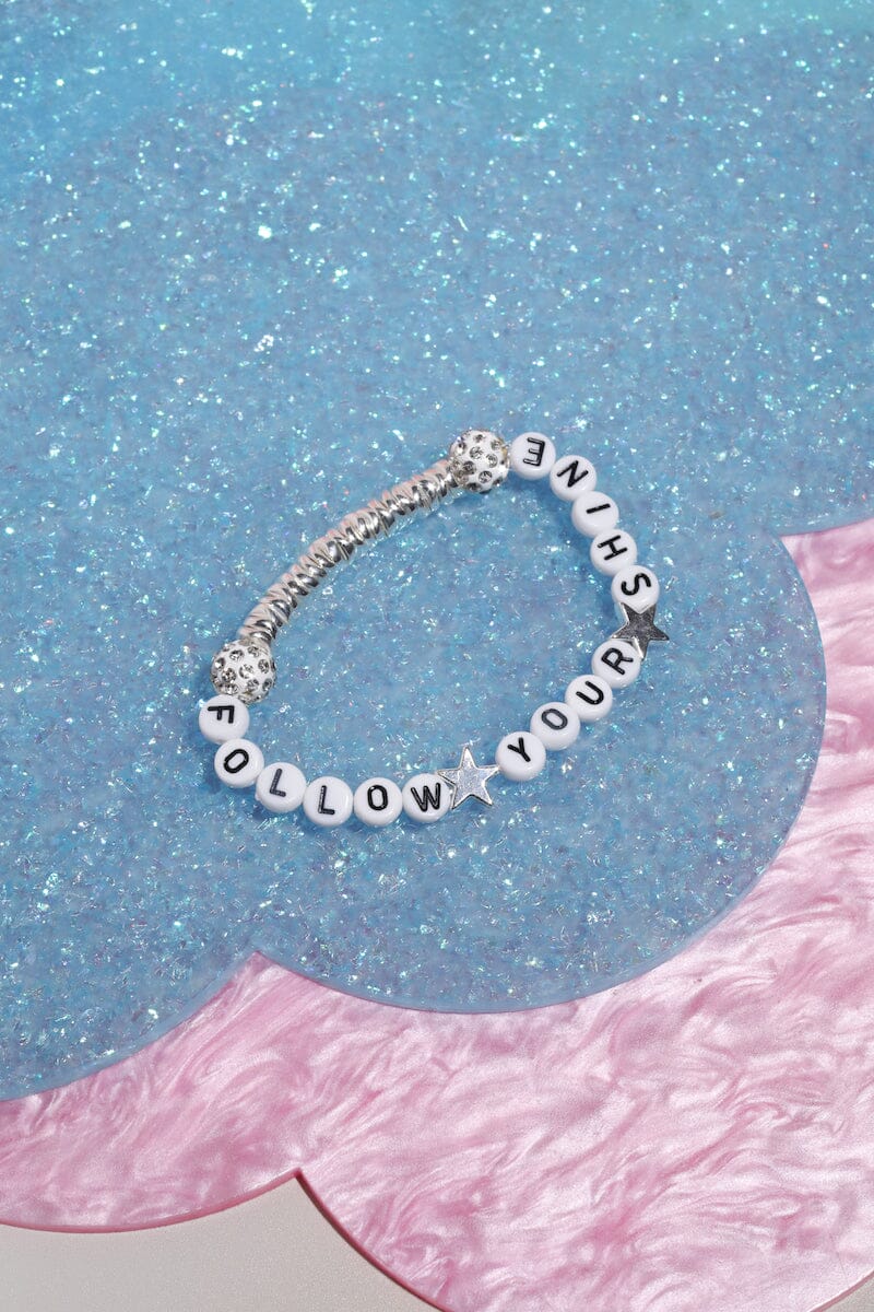Follow Your Shine Inspirational Beaded Bracelet