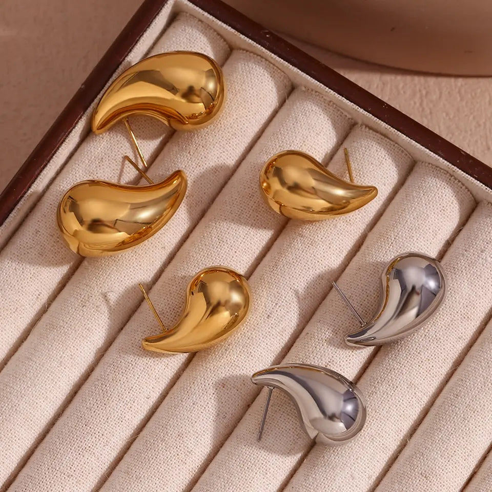 Paula Earrings - Water Drop Stud Earrings.