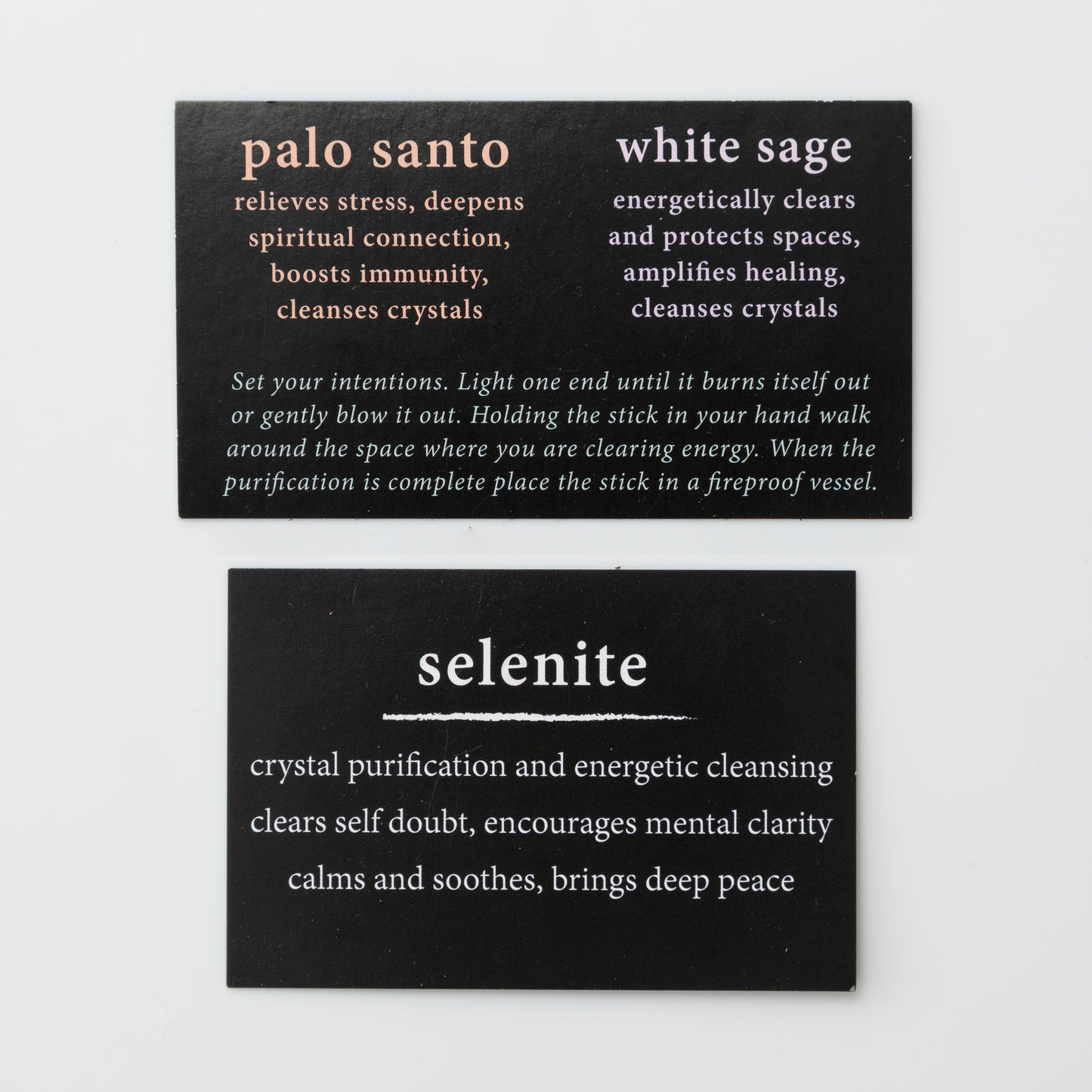 selenite cleansing trio