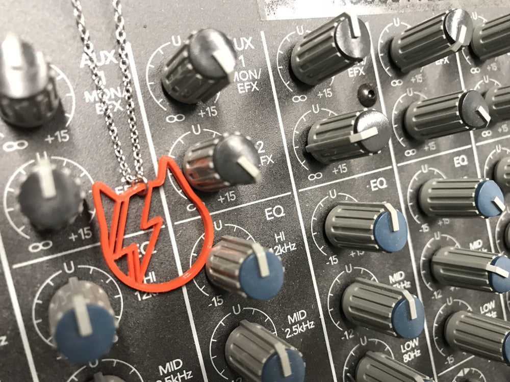 David Meowie 3D Printed Necklace