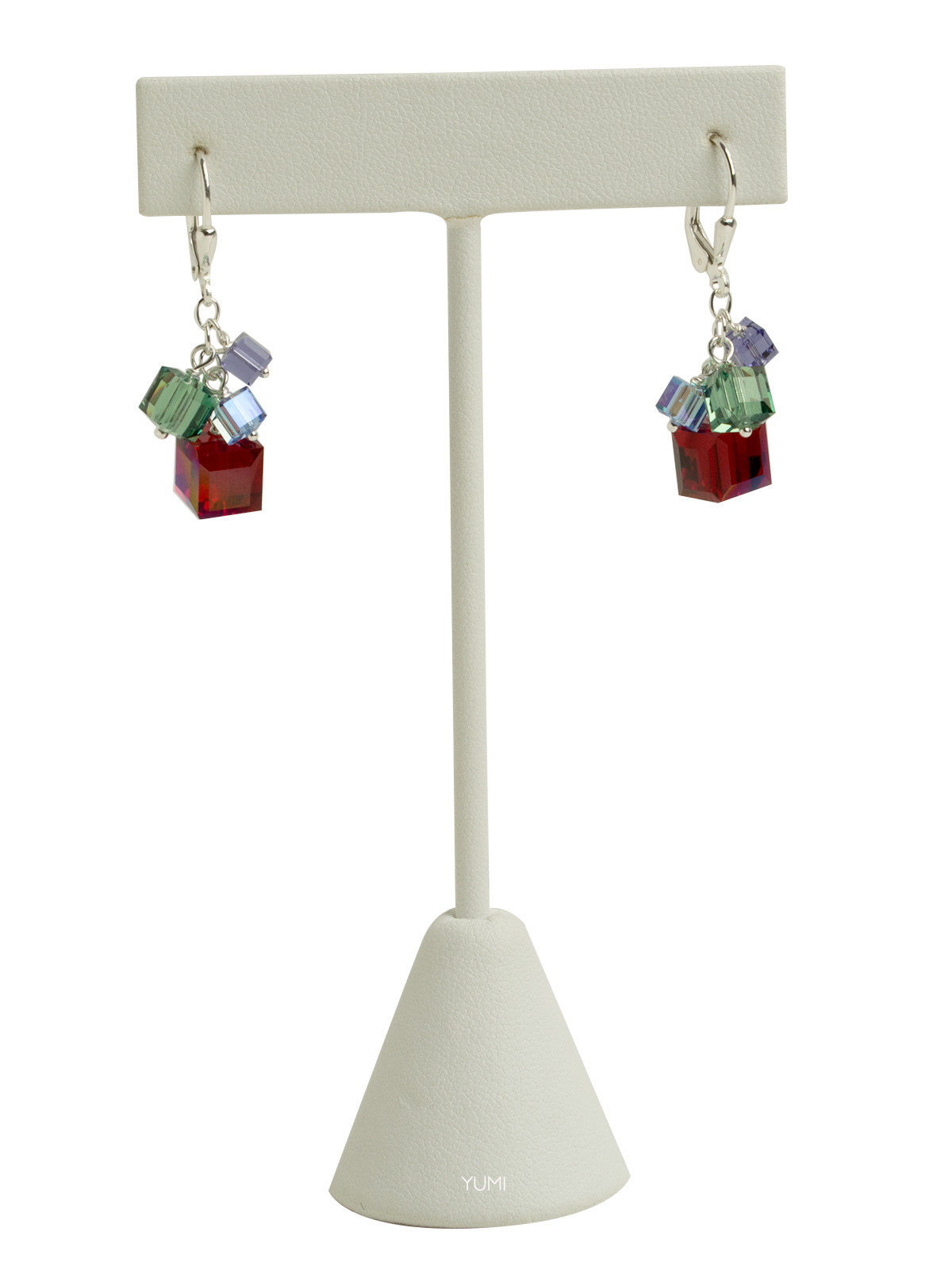 Holiday Swarovski Crystal Cube Earrings