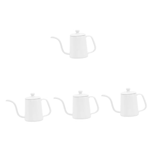 VICASKY 4pcs Simulation Coffee Pot Mini Coffee Kettle Statue Decor Mini Tea Kettle Decoration Mini Coffee Maker Mini Teapot Home Décor Mini House Furniture Metal White Lighthouse