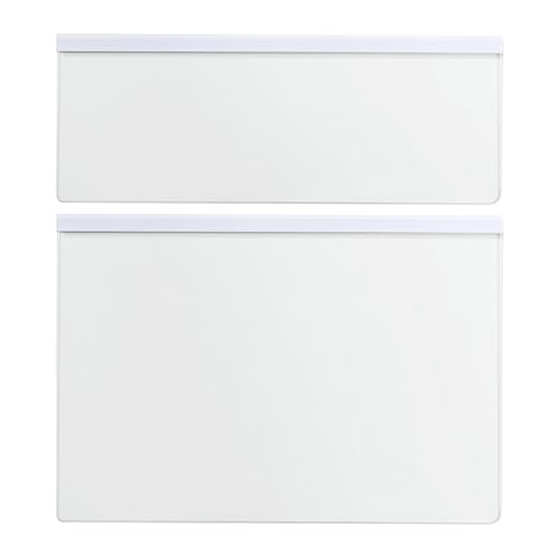 2Pcs Fridge Glass Shelves, Refrigerator Glass Shelf fit Refrigerator Freezer Door Shelf Replacement Shelves, Size 12.4" X 4.25"(Small) and 12.4" X 9.02"(Large)