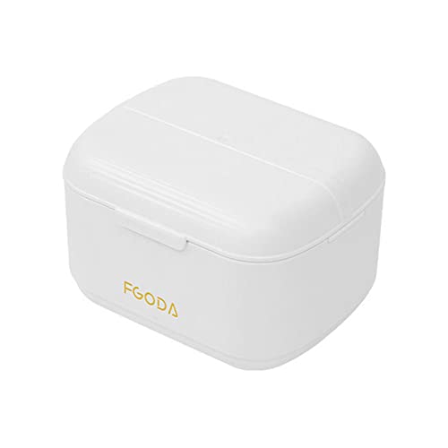 Denture Bath Box Case False Teeth Storage Box With Hanging-Net Container Denture Organizer Teeth Care Tool Appliance Container Portable Case Plastic Retainer Organizer Snap