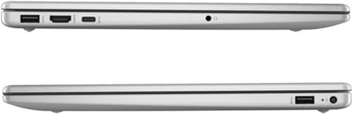 hp 15.6" Portable Laptop, FHD Display, AMD Dua-Core Processor, 16GB RAM, 128GB Storage, Wi-Fi 6, Webcam, HDMI, Numeric Keypad, Windows 11 Home, Natural Silver