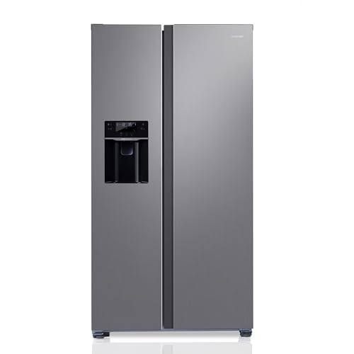 Freestanding Side-by-Side Refrigerator with 18.1 Cu. Ft Capacity, Built-In Ice Maker & Water Dispensers, 2 Door Auto Defrost Fridge for Kitchen/Office/Commercial, Gray Stainless Steel