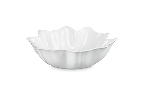 Le Creuset Stoneware Iris Collection Serving Bowl, 15", White