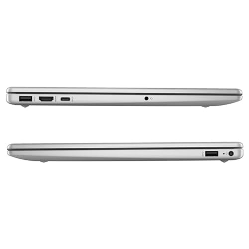 HP 15.6" Portable Laptop (Include 1 Year Microsoft 365), HD Display, Intel Quad-Core N200 Processor, 16GB RAM, 128GB Storage, Wi-Fi 6, Webcam, HDMI, Numeric Keypad, Windows 11 Home, Silver