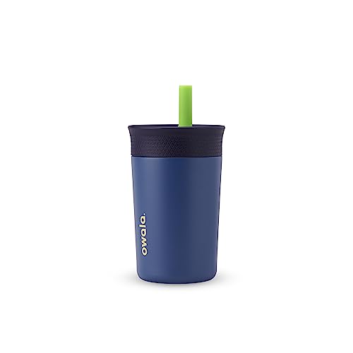 Owala Kids FreeSip 16oz Insulated Water Bottle and 12oz Insulated Tumbler Bundle with Straws, Spill Resistant Lids, BPA-Free