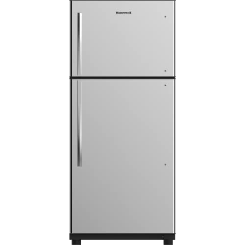 Full Size Refrigerator 18 Cu Ft with Top Freezer, Double Door, Low noise, Removable Glass Shelves, for Home, Office, Garage, Adjustable Temperature Settings, Stainless Steel
