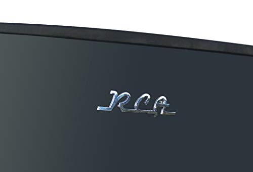 RCA RFR1055-BLACK, Retro 2 Door Apartment Size Refrigerator with Freezer, 10, Black, cu ft