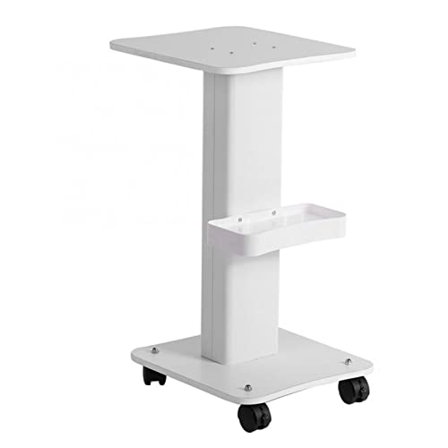 Beauty Salon Trolley Salon Use Pedestal Rolling Cart Wheel Aluminum Stand Personal Care Appliance Parts TMP1105 (Color : White)