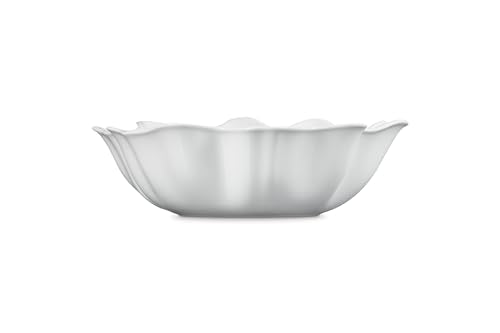 Le Creuset Stoneware Iris Collection Serving Bowl, 15", White