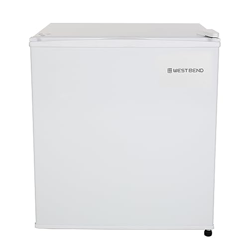 West Bend Mini Fridge Compact Refrigerator for Home Office or Dorm, Auto Defrost with Reversible Door, Energy Star Rated, 1.7-Cu.Ft., White