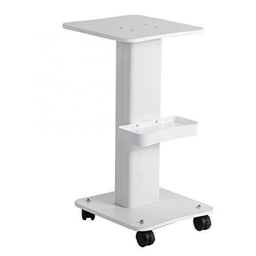 Beauty Salon Trolley Salon Use Pedestal Rolling Cart Wheel Aluminum Stand Personal Care Appliance Parts TMP1105 (Color : White)
