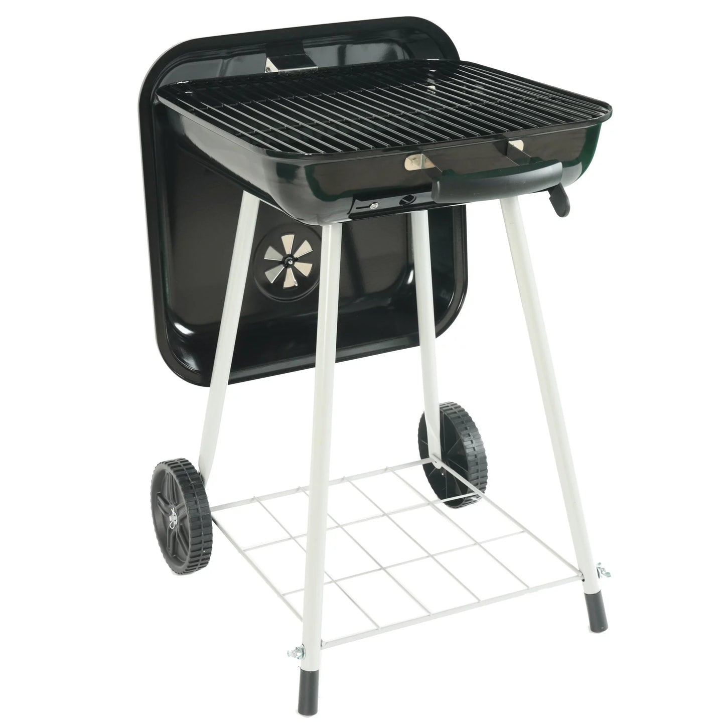 Expert Grill 17.5" Square Steel Charcoal Grill with Wheels, Black