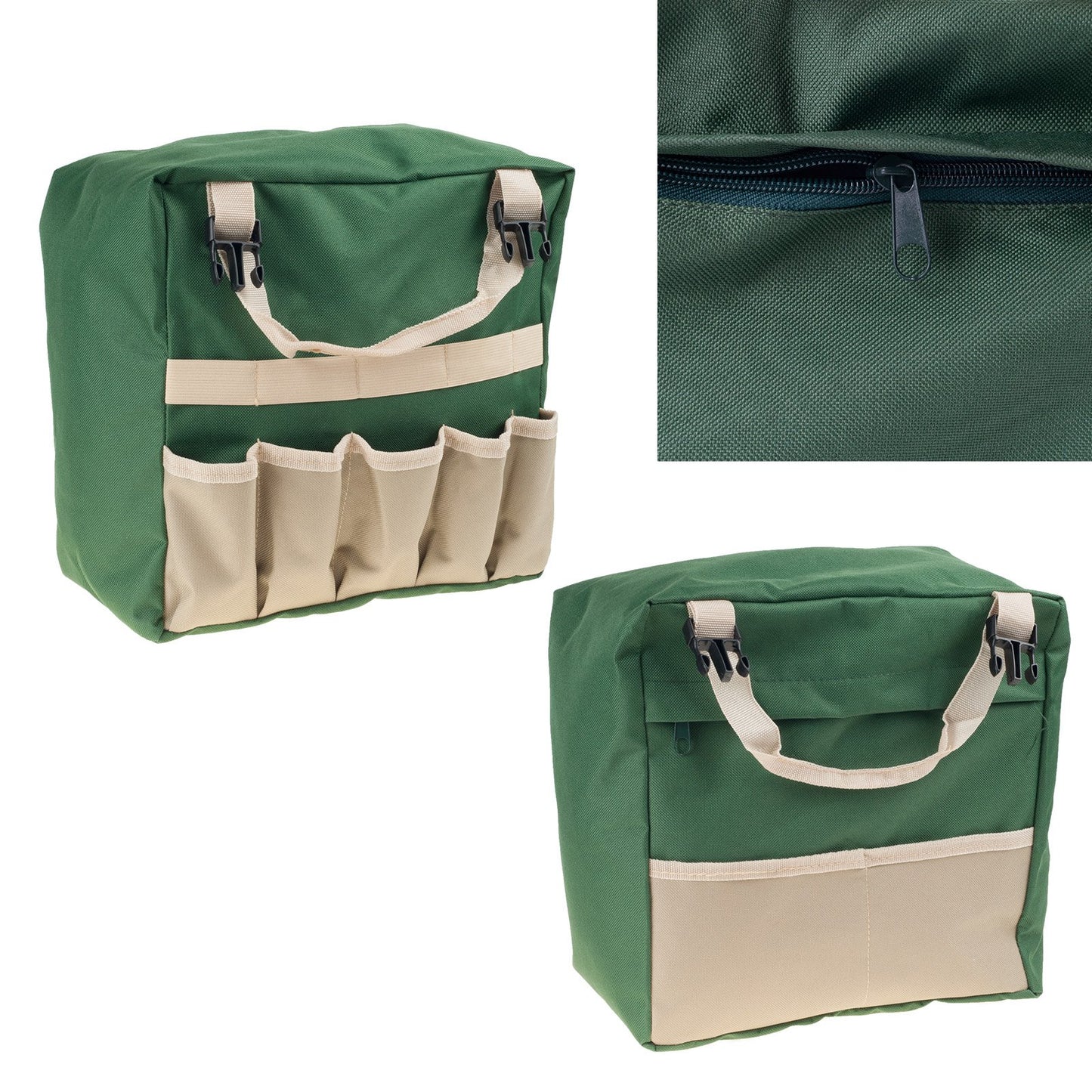 Pure Garden 11.5-inch All-In-One Garden Tool Set, Stool, and Carry Bag