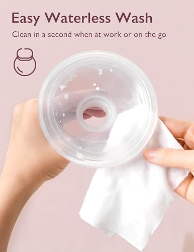 Momcozy Natural Breast Pump Wipes for Pump Parts Cleaning On-the-go, 30 Count, Flash Clean & Resealable Pump Wipes