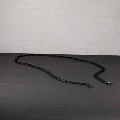 Titan Fitness Battle Rope 40ft x 2in, Poly Dacron Heavy Rope for Home Gym Conditioning Workouts, Cross-Train, Strength Training Exercises