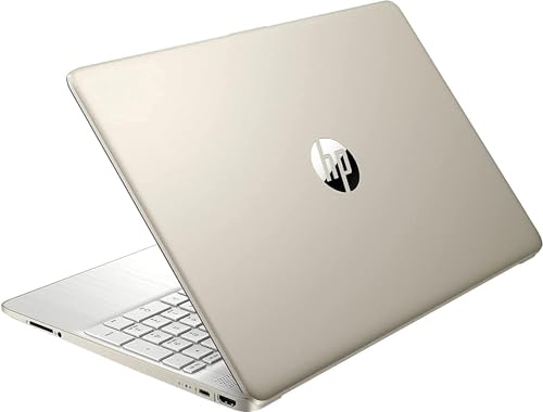 HP hp Newest 15.6'' HD Display Laptop, AMD Athlon Silver 3050U(up to 3.2GHz,Beat i3-8130U), 16GB RAM,256GB SSD, 1-Year Office365, WiFi, Bluetooth, HDMI, Webcam, Windows 11, Pale Gold