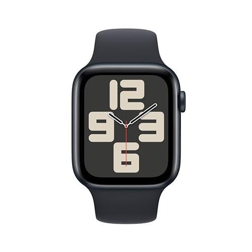 Apple Watch SE (2nd Gen) [GPS 44mm] Smartwatch with Midnight Aluminum Case with Midnight Sport Band M/L. Fitness & Sleep Tracker, Crash Detection, Heart Rate Monitor