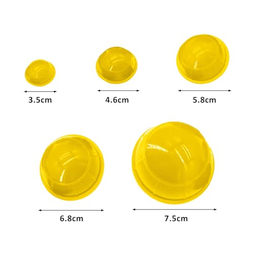 12Pcs Vacuum Cupping Cup Silicone Cupping Professional Personal Care Accessory Efficient Easy to Clean Silicone Can Puller, Yellow