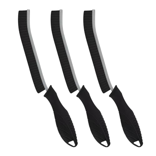 SXhyf Hard Bristle Crevice Cleaning Brush - Multifunctional Gap Cleaning Brush, Bathroom Cleaning Brush, Grout Brush, Crevice Cleaning Tools for Household Use, Kitchen, Window, Vehicle(Black Handles)