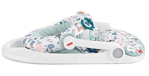 Fisher-Price Portable Baby Chair Sit-Me-Up Floor Seat With Developmental Toys & Machine Washable Seat Pad, Pacific Pebble