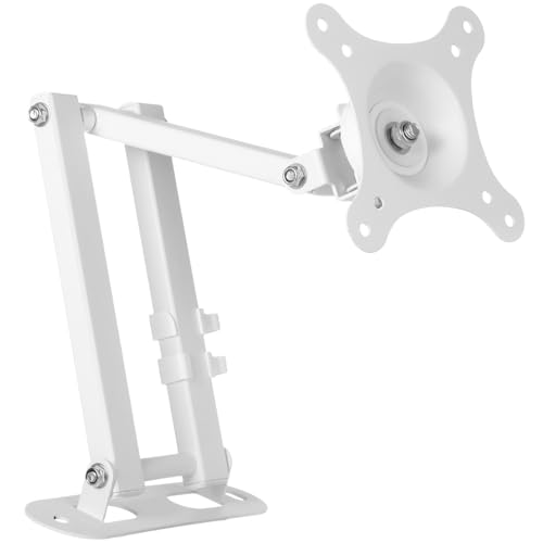 Full Motion Wall Mount for Echo Show 15, Monitor Wall Mounting Bracket for 15-28 Inch Monitors TVs, Swivel and Tilt 360 Rotate Wall Mount for Alexa Echo Show 15, Adjustable and Extendable