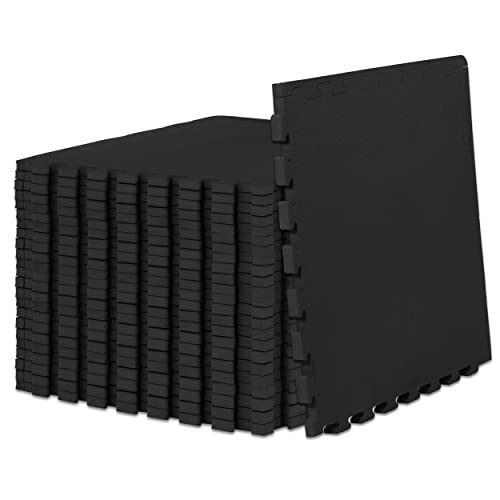 ProsourceFit Extra Thick Puzzle Exercise Mat, EVA Foam Interlocking Tiles for Protective, Cushioned Workout Flooring for Home and Gym Equipment