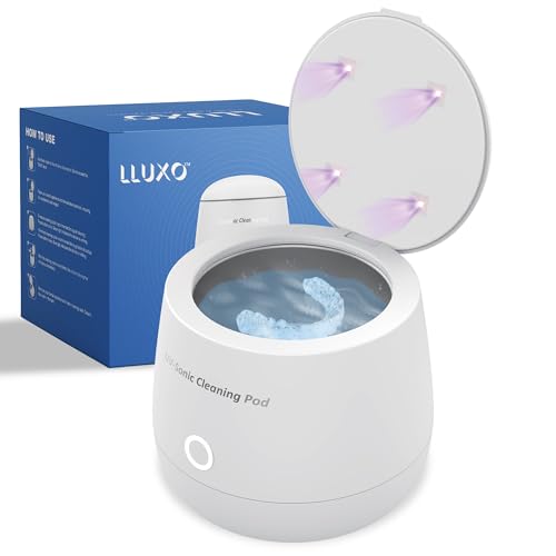 LLUXO's Ultrasonic and UV Cleaning Machine for Aligners, Dentures, Retainers, Trays, Mouth Guards, and all dental appliances; Jewelry, Diamonds, Watches, Coins and more