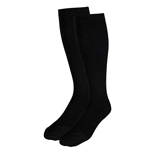 Truform Compression Socks, 20-30 mmHg, Men's Gym Socks, Knee High Over Calf Length, Black, X-Large