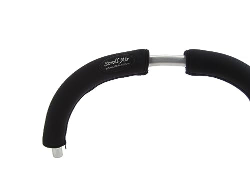 StrollAir Universal Handle Sleeve Cover, Grip Bar, Replacement, BOB, Bugaboo, Baby Jogger, Uppa Baby, Bumbleride, Black, 12"