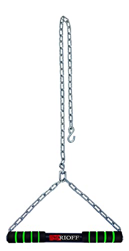 Rioff® Height Increase Pull Up Bar for ChinUps Hanging Rod for Home/Gym Use for Men Kids Boys Adults Fitted with Heavy Chain Sangal (6FT)