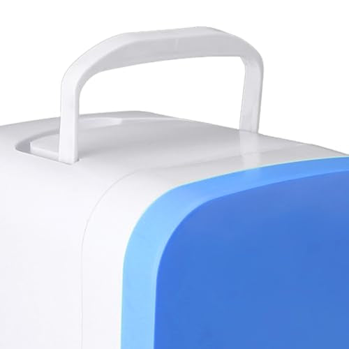 Mini Fridge, Portable Compact Personal Fridge Cooler, 8L Capacity Cooler & Warmer for Bedroom, Car, Office, Small Refrigerator for Refrigerating Makeup, Skincare and Food (Blue)