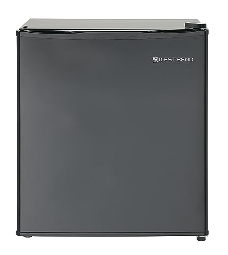 West Bend Mini Fridge Compact Refrigerator for Home Office or Dorm, Auto Defrost with Reversible Door, Energy Star Rated, 1.7-Cu.Ft., Black
