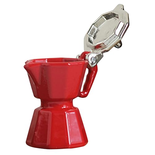 COHEALI Decor Coffee Pot Coffee Makers Mini Coffee Machine Model Micro-Scene Adornment Mini Kitchen Coffee Machine Mini House Appliances Household Accessories Furniture Ob11 Alloy