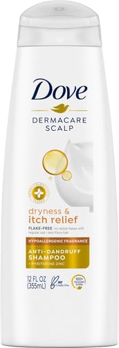 Dove DermaCare Scalp Anti Dandruff Shampoo Dryness and Itch Relief for Dry and Itchy Scalp Dry Scalp Treatment with Pyrithione Zinc 12 fl oz