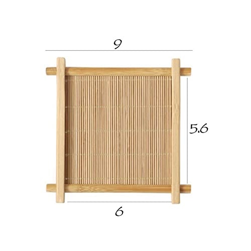 Cup Coasters 1pc Heat Insulation Saucer Bamboo Tea Cup Mat Trays Coaster Placemat Cup Tablewear Holder Dish Pot Pads Home Kitchen Accessories