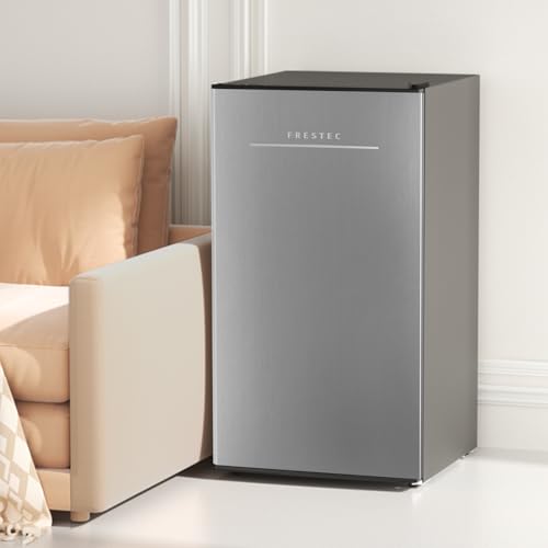 Frestec 3.1 Cu. Ft. Mini Fridge with Freezer, Small Refrigerator, Mini Fridge for Bedroom, Single Door Compact, Energy Saving, Low Noise, Mini Fridge for Office