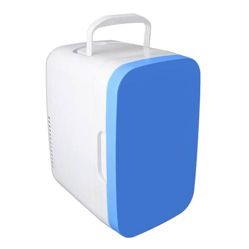 Mini Fridge, Portable Compact Personal Fridge Cooler, 8L Capacity Cooler & Warmer for Bedroom, Car, Office, Small Refrigerator for Refrigerating Makeup, Skincare and Food (Blue)
