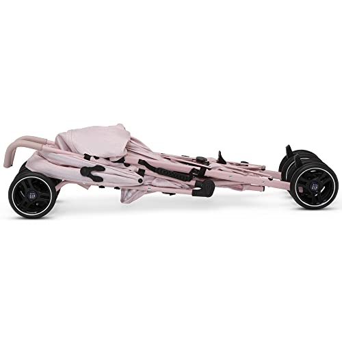 babyGap Classic Stroller - Lightweight Stroller with Recline, Extendable Sun Visors & Compact Fold - Made with Sustainable Materials, Pink Stripes
