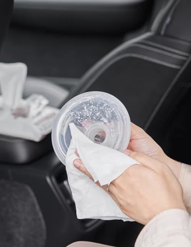 Momcozy Natural Breast Pump Wipes for Pump Parts Cleaning On-the-go, 30 Count, Flash Clean & Resealable Pump Wipes