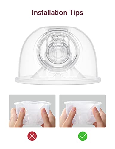 Momcozy Original S9 Pro/S12 Pro Replacement Accessories, Only Compatible with Momcozy S9 Pro/S12 Pro Breast Pump NOT for S9/S12 (Full Set Collector Cup with 24mm Single-Sealed Flange,180ml, 1 Pack)